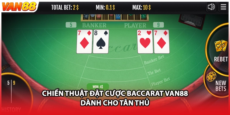 Chiến thuật đặt cược baccarat VAN88 dành cho tân thủ