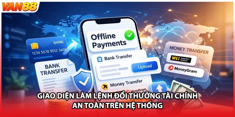 Giao diện làm lệnh đổi thưởng tài chính an toàn trên hệ thống