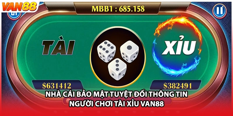 Nhà cái bảo mật tuyệt đối thông tin người chơi tài xỉu VAN88